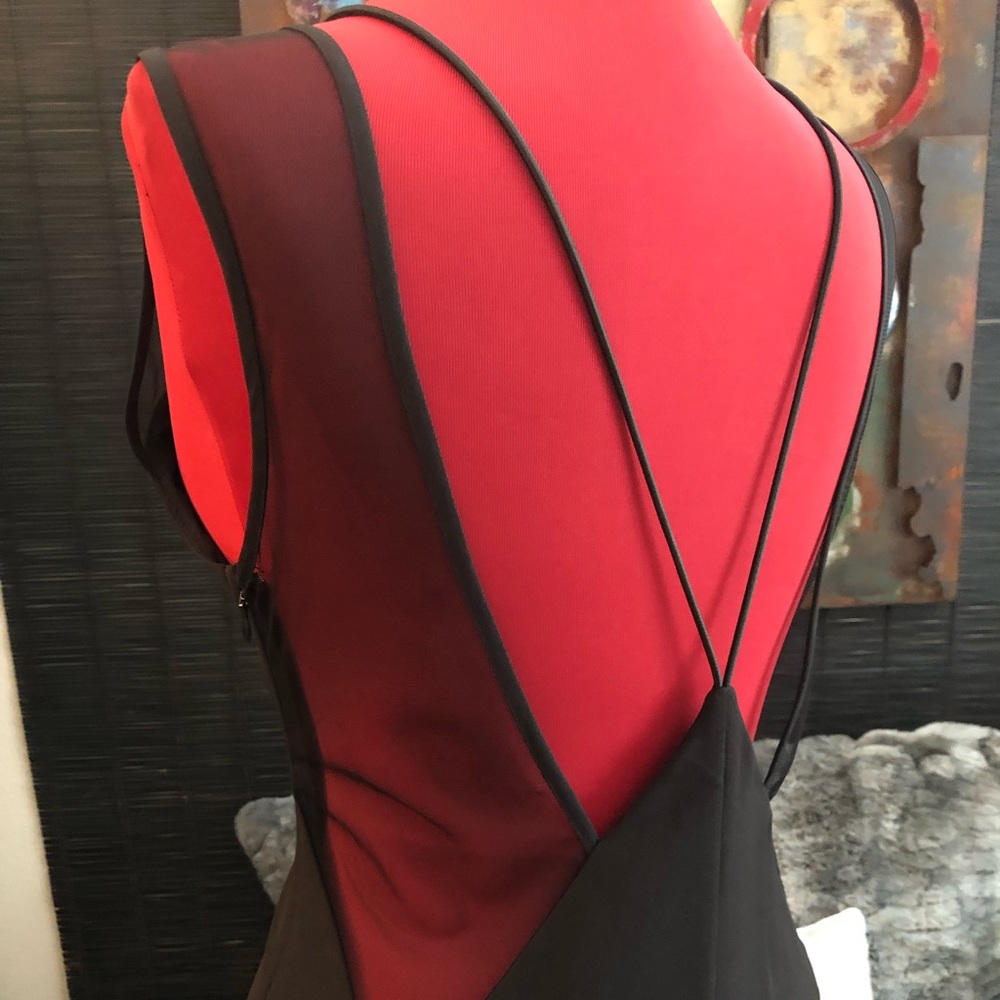 ***SOLD - NOT FOR SALE **bodycon black lace low back Vegas cocktail party sexy - Picture 2 of 9